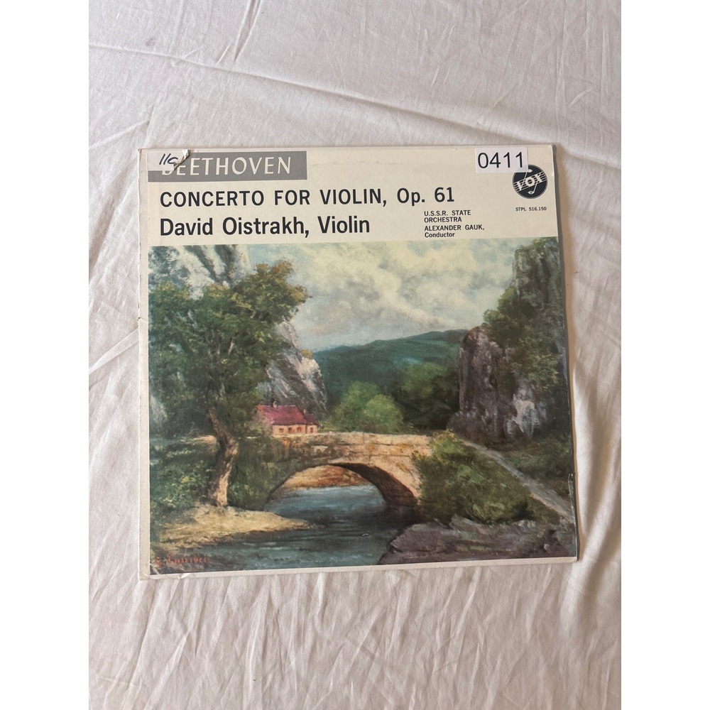 Vox Beethoven Violin Concerto David Oistrakh 12" Black Good STPL 516.150 Stereo
